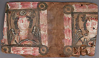 Panel with Winged Figures, Wood; painted in encaustic