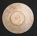 Bowl, Earthenware; white slip with brown decoration under glaze