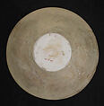 Bowl, Earthenware; white slip, black decoration under glaze