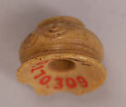Button or Bead, Bone; incised and inlaid with paint