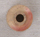 Button or Bead, Bone; tinted, incised, and inlaid with paint