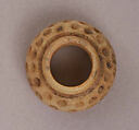 Button or Bead, Bone; incised and inlaid with paint