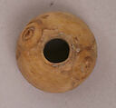 Button or Bead, Bone; incised and inlaid with paint