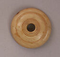 Button or Bead or Spindle Whorl, Bone; incised