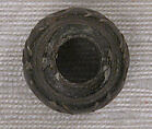 Button or Bead or Spindle Whorl, Stone; carved and incised
