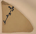 Ceramic Fragment, Earthenware; painted in blue on opaque white (tin) glaze