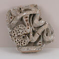 Fragment of a Frieze with Cursive Script, Plaster; carved and painted