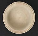 Dish, Earthenware; slip covered and unglazed