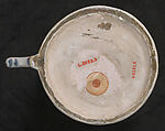Tankard in Imitation of Metalwork Form, Stonepaste; polychrome painted under transparent glaze