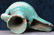 Lamp, Earthenware; molded and glazed