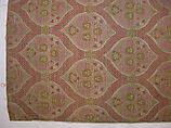 Textile Fragment, Silk, metal wrapped thread; lampas (kemha)