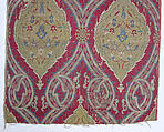 Textile Fragment, Silk, metal wrapped thread; lampas (kemha)