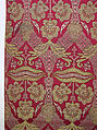 Loom Width with Floral and Tiger-stripe Design, Silk, metal wrapped thread; lampas (kemha)