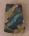 Tile Fragment, Stonepaste; polychrome painted under transparent glaze