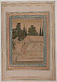 Musicians Entertaining a Holy Man (Sadhu or Fakir), Ink, watercolor, and gold on paper
