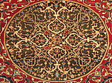 The Anhalt Medallion Carpet, Cotton (warp), silk (weft), wool (pile); asymmetrically knotted pile
