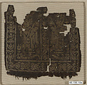 Square with Holy Warriors Spearing a Serpent, Silk