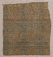 Textile Fragment from the Chasuble of San Valerius, Silk, gilt animal substrate around a silk core; taqueté