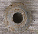 Button or Bead, Bone; incised and inlaid with paint