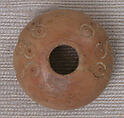 Button or Bead, Bone; incised and inlaid with paint