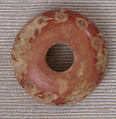 Button or Bead, Bone; incised and inlaid with paint