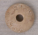 Button or Bead, Bone; incised and inlaid with paint