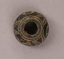 Button or Bead, Ivory or bone; carved and incised