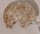 Bead, Ivory or bone; carved and incised