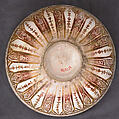 Bowl, Stonepaste; luster-painted over opaque white glaze