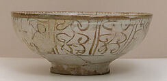 Bowl, Stonepaste; glazed and luster-painted