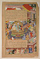 "Tumanba Khan, His Wife, and His Nine Sons", Folio from a Chingiznama (Book of Genghis Khan), Basawan (Indian, active ca. 1556–1600), Ink, opaque watercolor, and gold on paper
