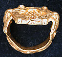 Ring, Gold; cast, chased