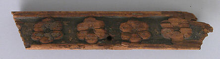 Fragment of Border, Wood; carved and painted