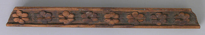 Fragment of Border, Wood; carved and painted