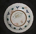 Dish, Stonepaste; painted under transparent glaze