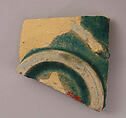 Fragment of a Bowl, Earthenware; glazed
