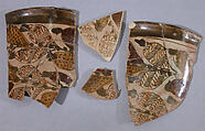 Fragments of Polychrome Luster Vessels, Earthenware; polychrome luster-painted