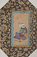 Man in a Fur-Lined Coat, Painting by Riza-yi 'Abbasi (Iranian, ca. 1565–d. 1635), Ink, opaque watercolor, and gold on paper