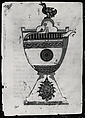 "Design for a Cup to Serve Wine at Drinking Parties", Folio from a Book of the Knowledge of Ingenious Mechanical Devices by al-Jazari, Badi&#39; al-Zaman ibn al-Razzaz al-Jazari (Northern Mesopotamia 1136–1206 Northern Mesopotamia), Ink, opaque watercolor, and gold on paper