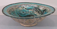 Bowl, Stonepaste; underglaze painted and incised decoration