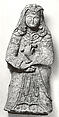 Standing Figure with Feathered Headdress, Gypsum plaster; modeled, carved, polychrome-painted, gilded