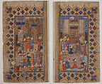 "Enthronement of a Young Prince (Shapur II?)", Folio from a Yusuf and Zulaikha of Jami, Maulana Nur al-Din `Abd al-Rahman Jami  Iranian, Opaque watercolor and gold on paper