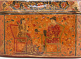 Box with Scenes of an Emperor Receiving Gifts, Papier-maché; painted and lacquered