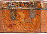 Box with Scenes of an Emperor Receiving Gifts, Papier-maché; painted and lacquered