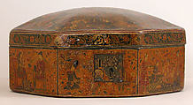 Box with Scenes of an Emperor Receiving Gifts, Papier-maché; painted and lacquered