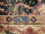 Carpet, Cotton (warp and weft), wool (pile); asymmetrically knotted pile