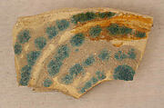 Ceramic Fragment, Earthenware; splash glazed