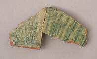 Ceramic Fragment, Earthenware; glazed