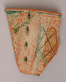 Ceramic Fragment, Earthenware; incised and glazed