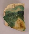 Ceramic Fragment, Earthenware; glazed